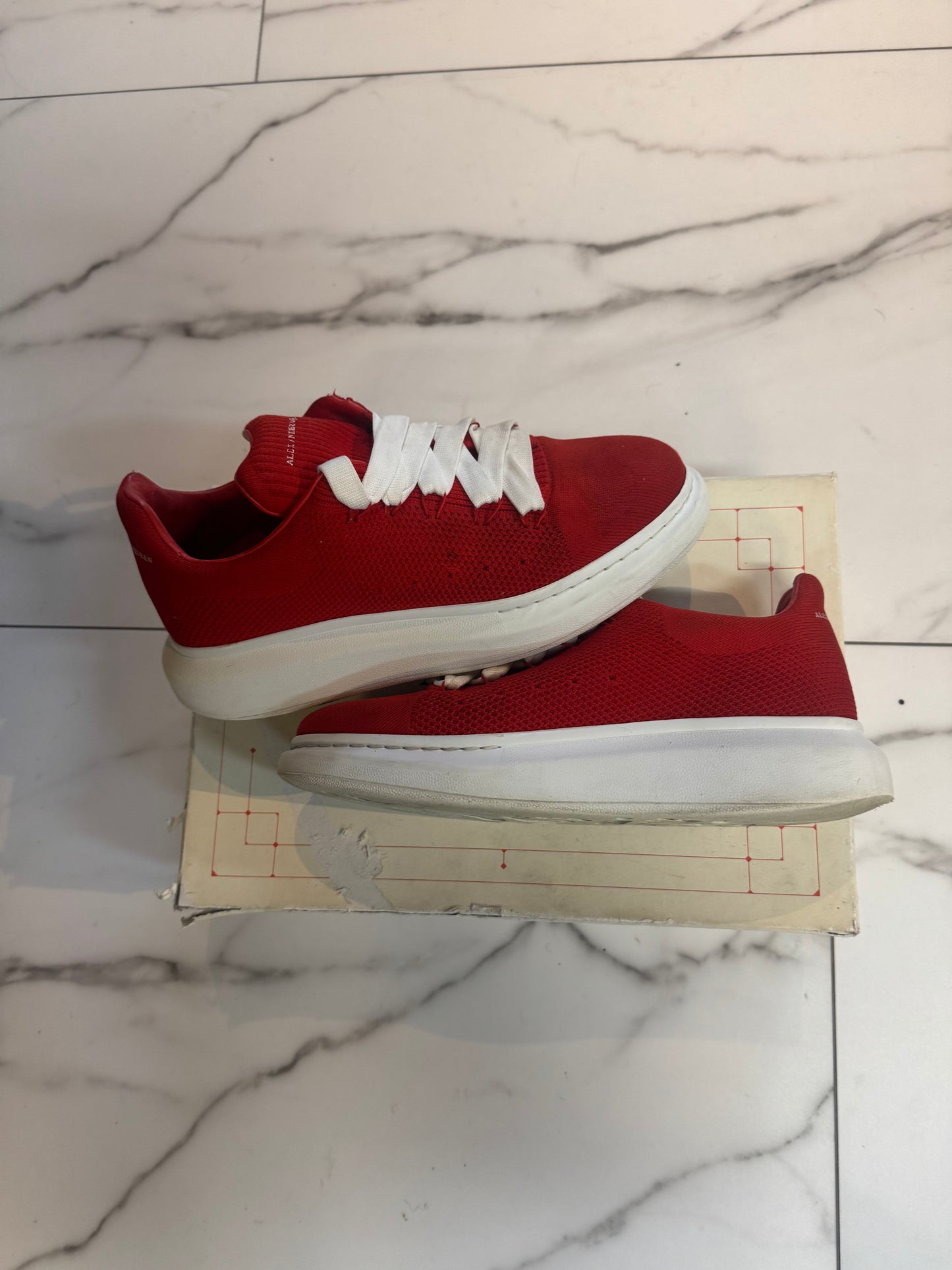 red alexander mcqueens w box