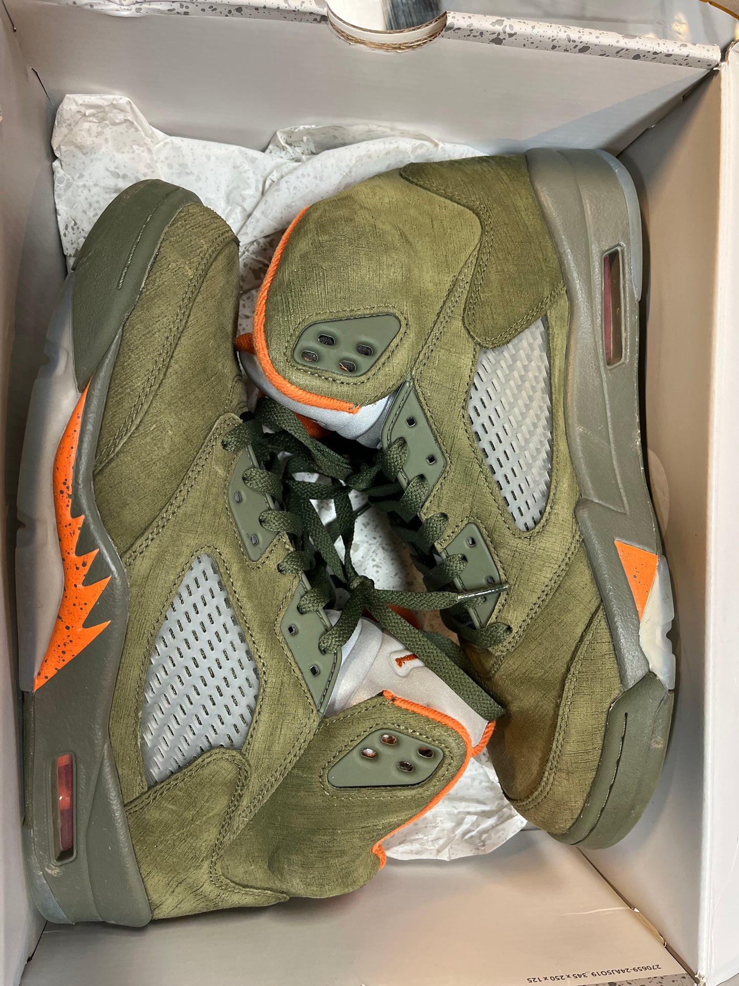 Jordan 5 olives with box