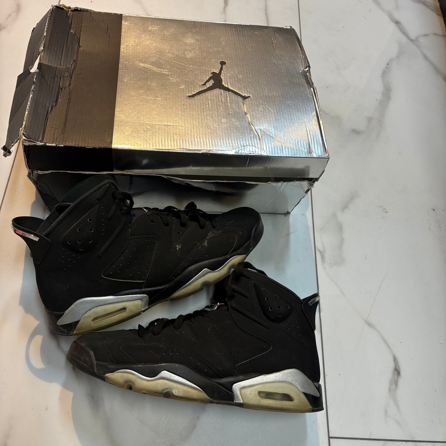 Jordan 6 Chrome Used With Box