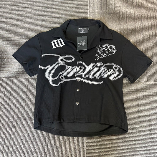 Mixed Emotion black button up