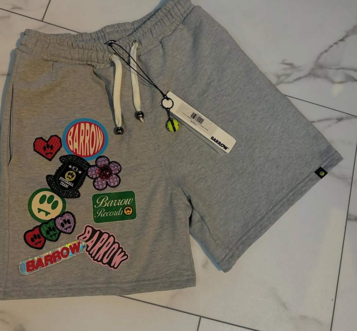Barrow Grey Patchwork Shorts