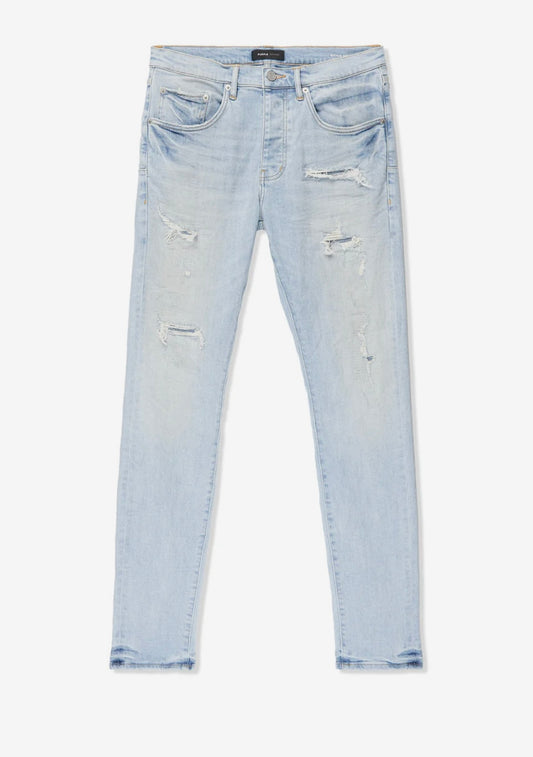 Purple Jean Light Indigo Destroy Pocket White Tag Brand New