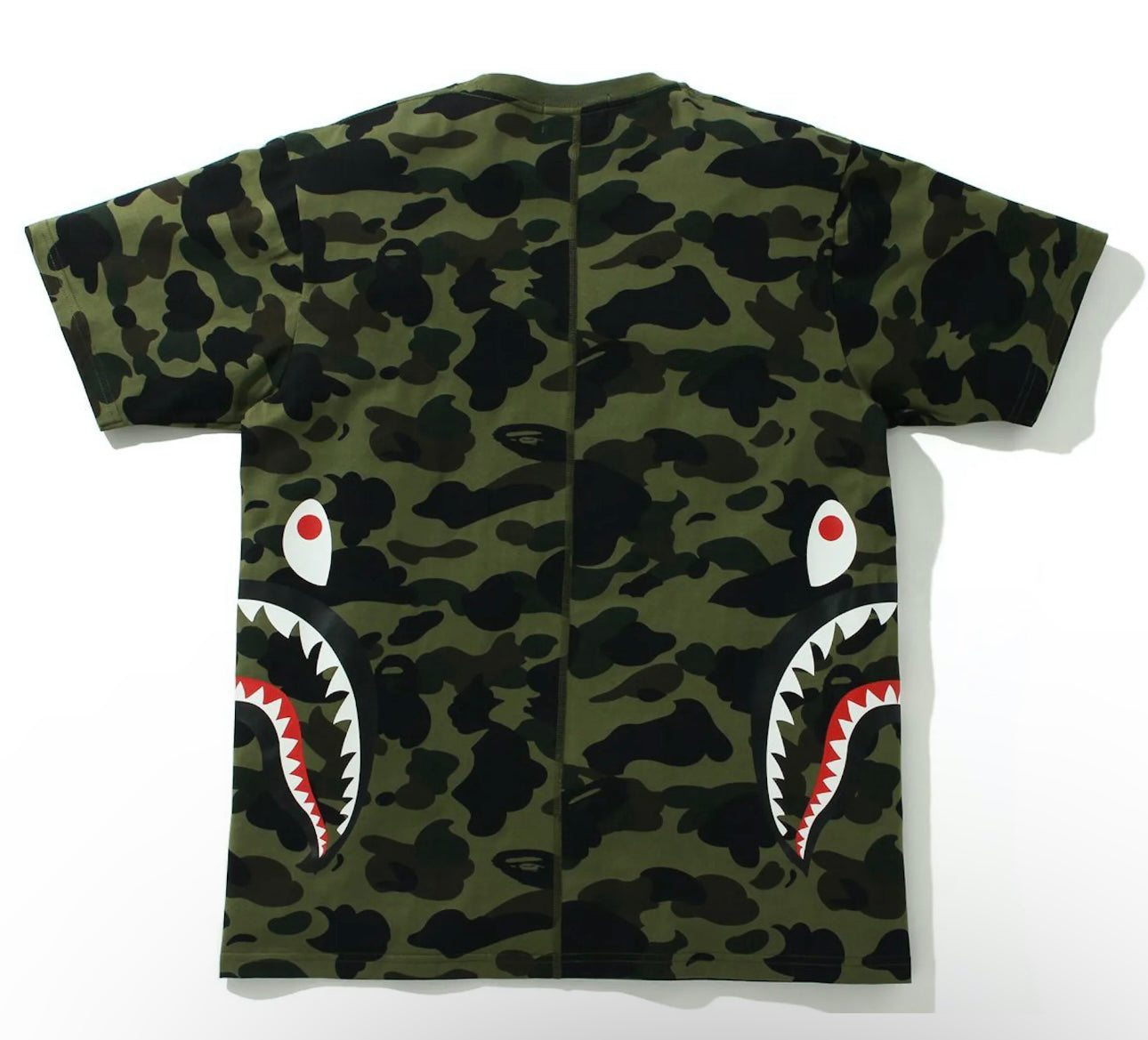 Bape Green Camo Side Shark