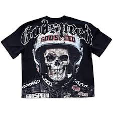 God speed racing skeleton tee