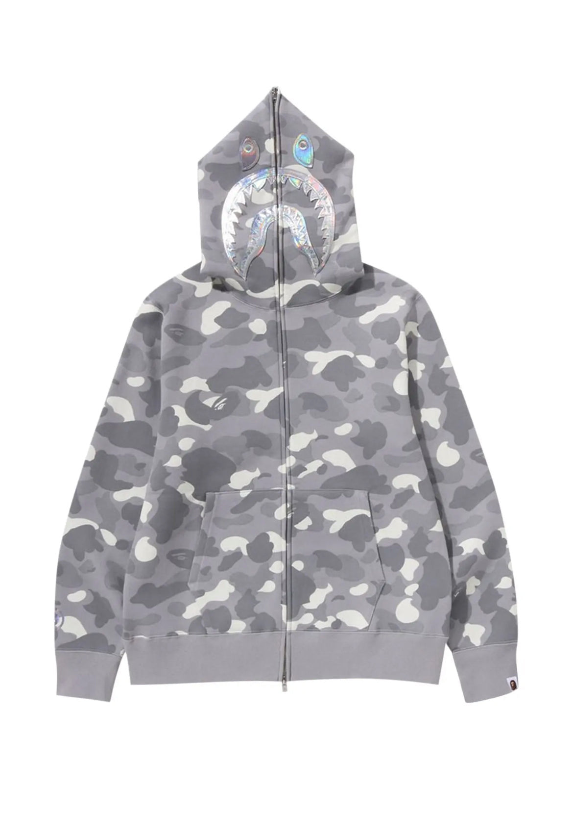 BAPE City Camo Shark Full Zip Hoodie 'Grey'