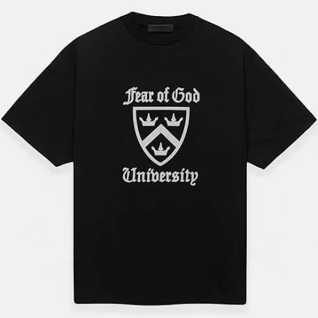 Essentials fear of god university black tee