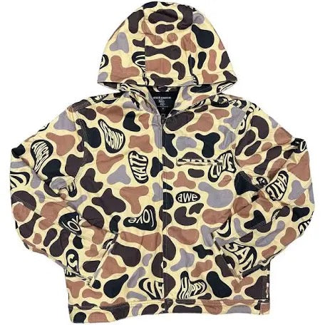 Mixed emotion Carpenter cream zip up