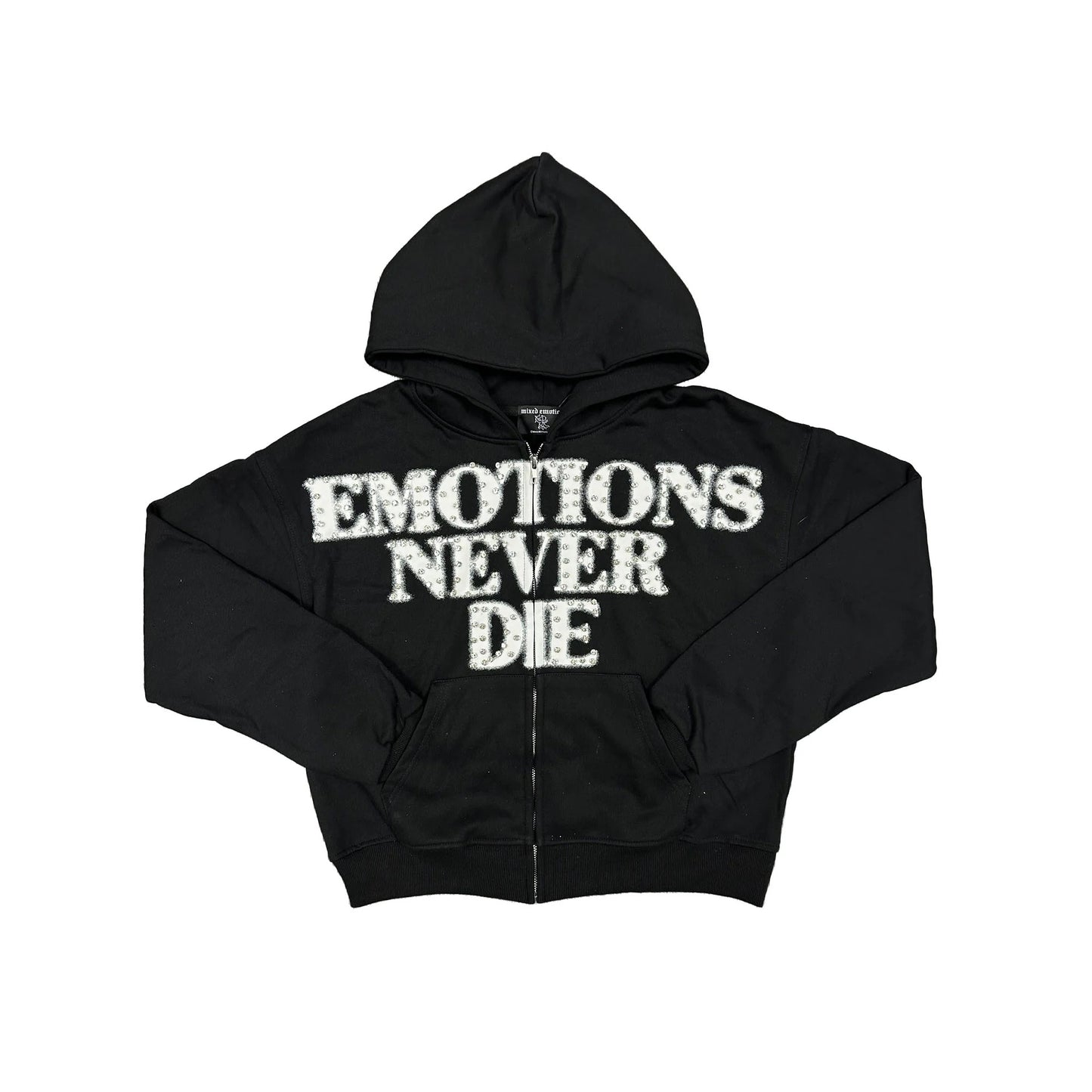 Mixed Emotion #9 Black Never Die Zip Up