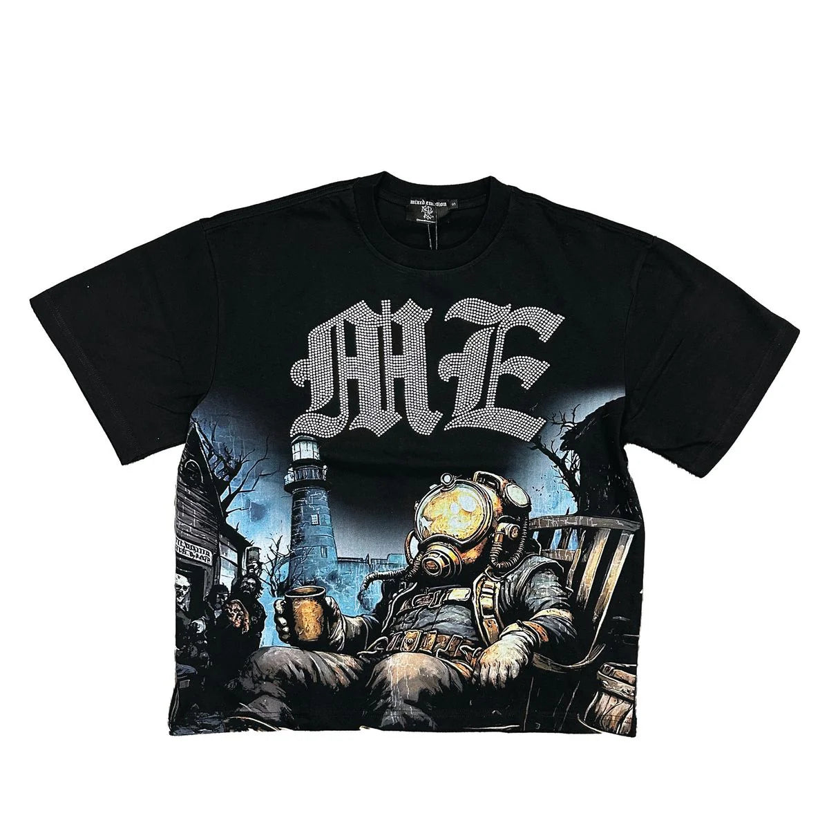 Mixed Emotion Lost Sea Diver Black Tee