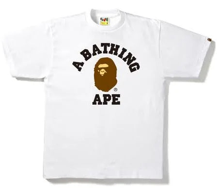 Bape White College Tee