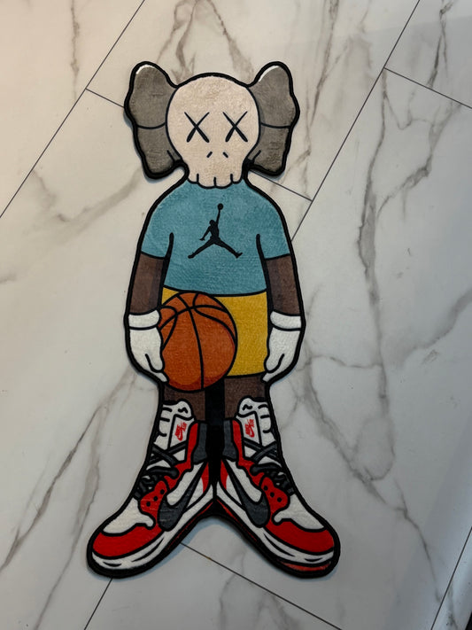 Kaws Standing With Basketball rug