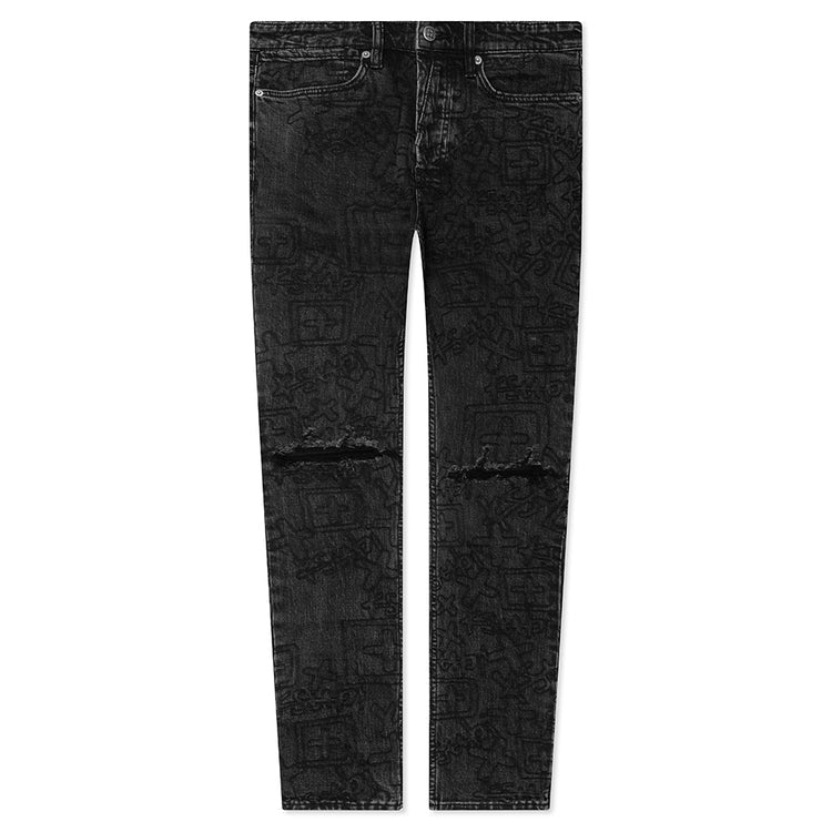 Ksubi Jean Stencil Chamber Black