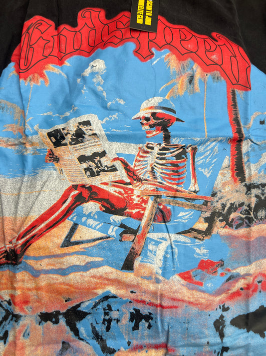 God speed black beach skeleton tee ￼