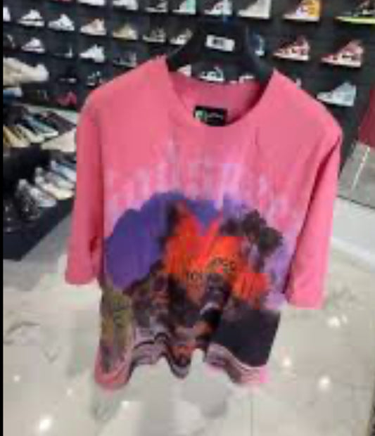 Godspeed tee pink Hollywood on fire
