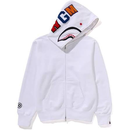 Bape White Zip-up Holdie
