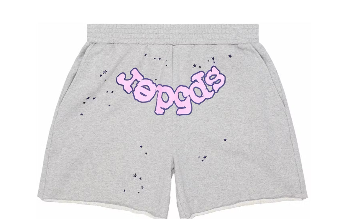 Sp5der og web logo grey shorts