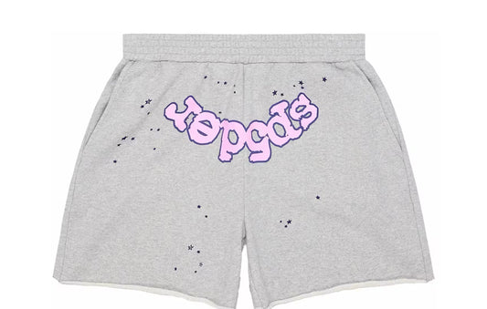 Sp5der og web logo grey shorts