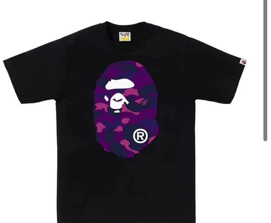 Bape Purple Camo Big Head Tee