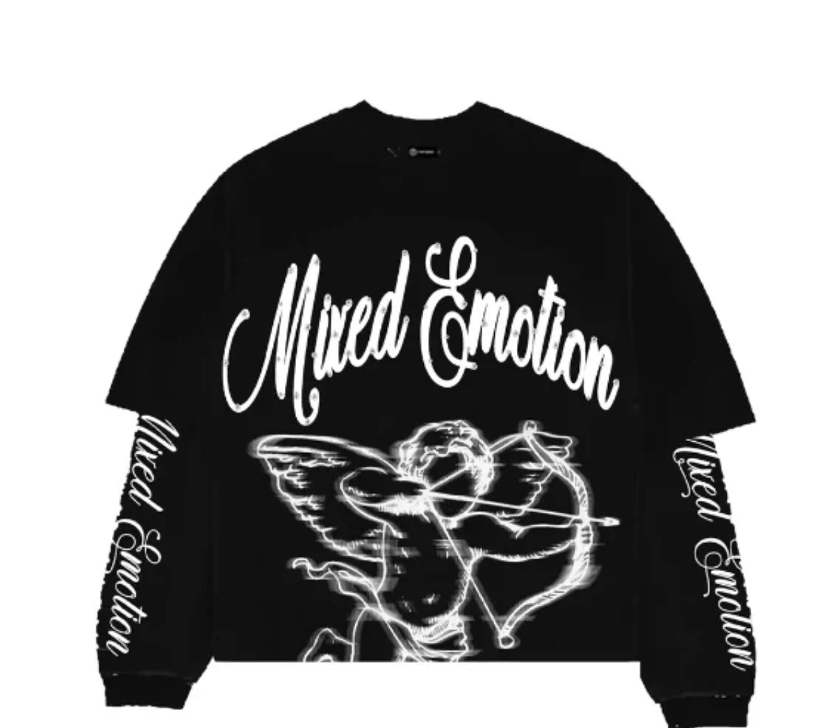 Mixed emotions black Cupid long sleeve
