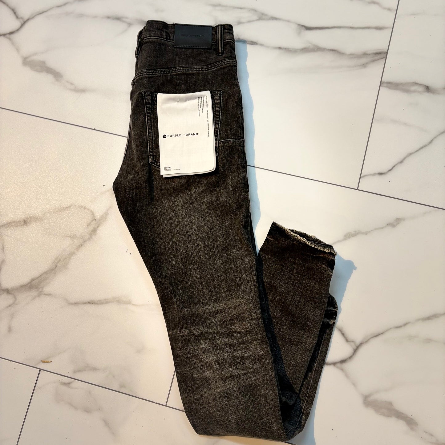 Purple jeans washed grey