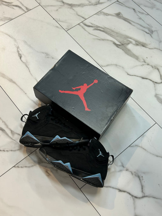 Jordan 7 Chambray black blue used with box