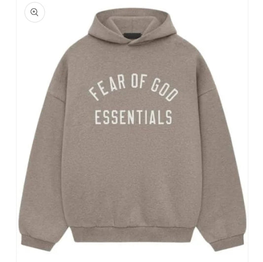 Essentials Heather Gray Fleece Hoodie
