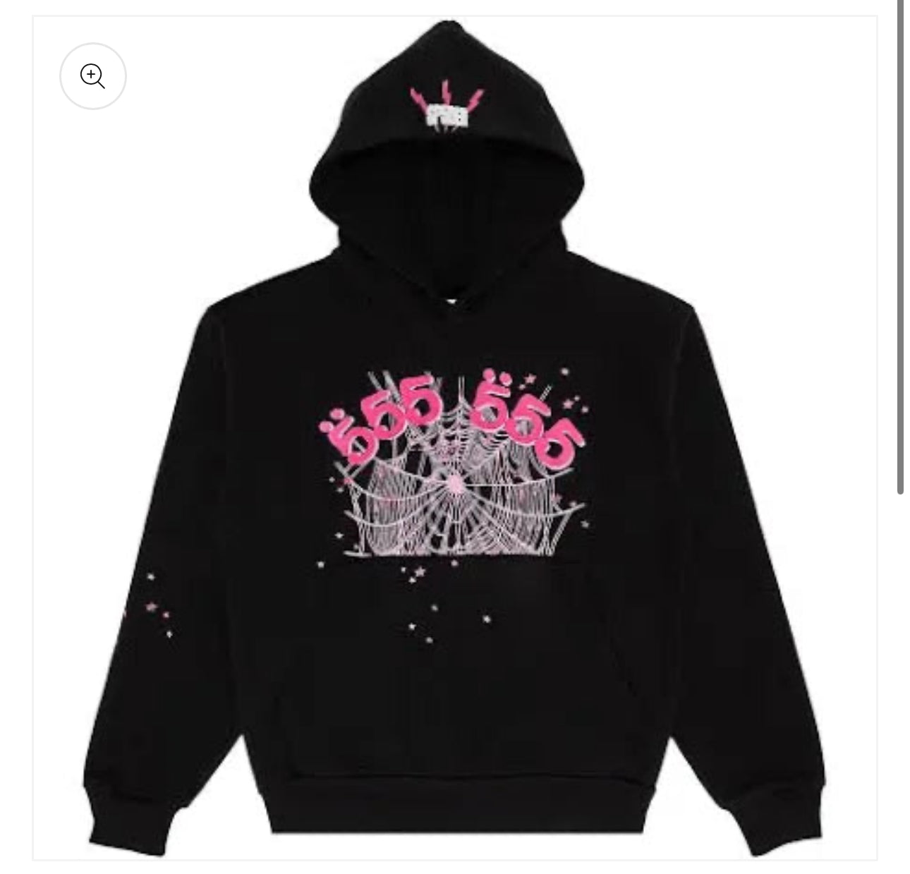 Sp5der Black Pink Ángel Number Hoodie