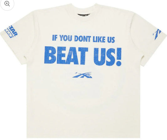 Hellstar Beat Us White Blue Tee