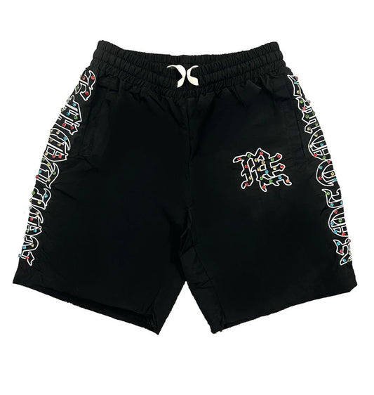 Mixed emotions rhinestone black shorts