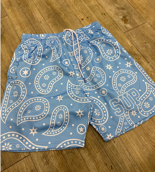 SUP light blue and white shorts