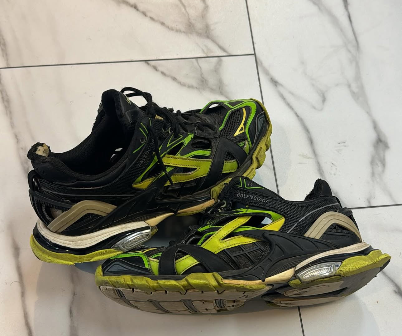 Balenciaga Track Black Lime Used