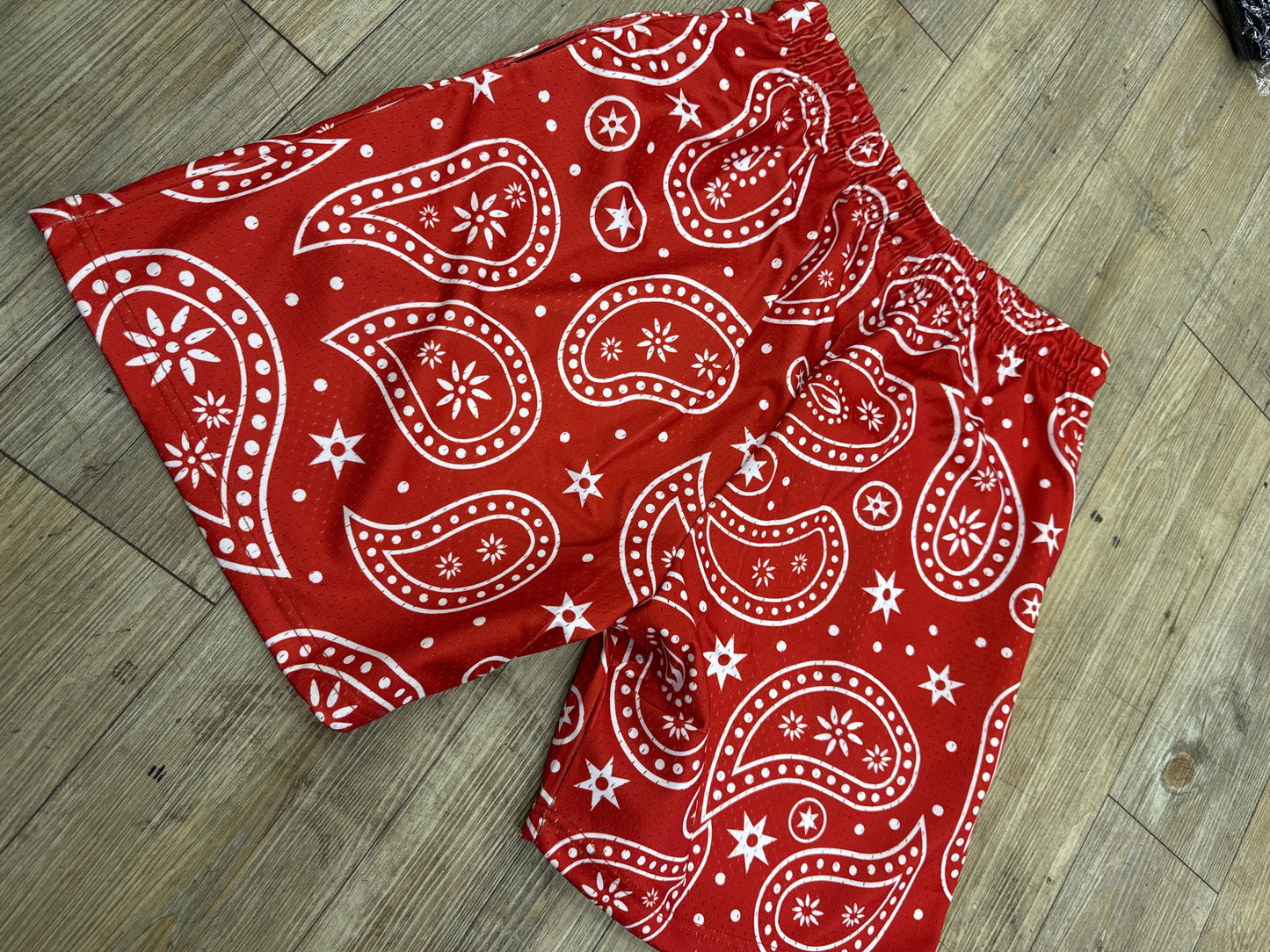 SUP red bandanna shorts shorts