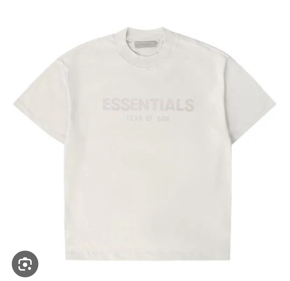 Essential greige front logo tee