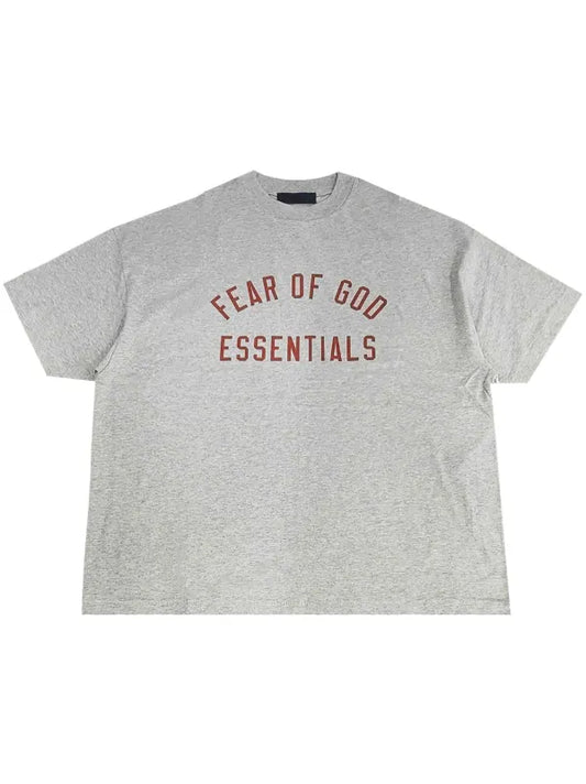 Essentials logo dark heather OS TEE
