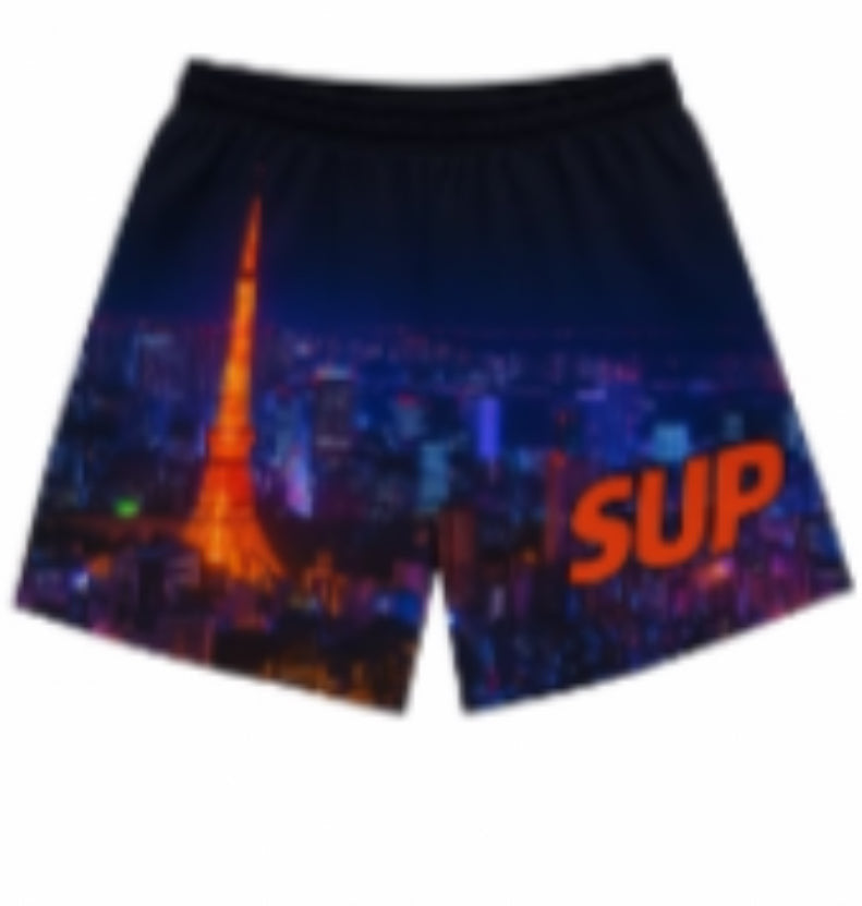 Sup Tokyo lights shorts