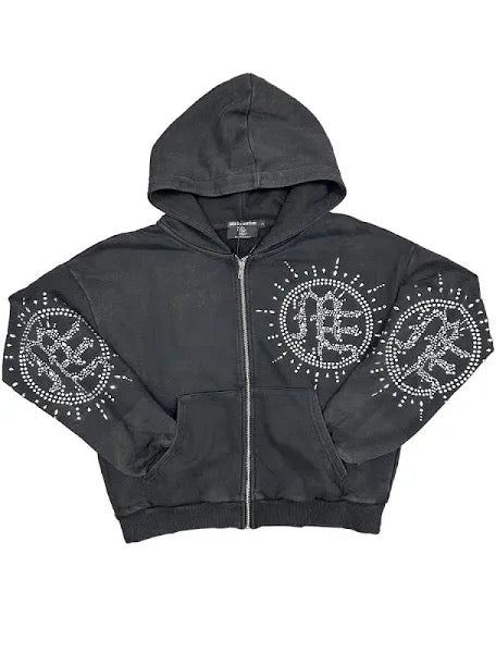 Mixed Emotion Charcoal Eclipse
Rhinestone Zip Up