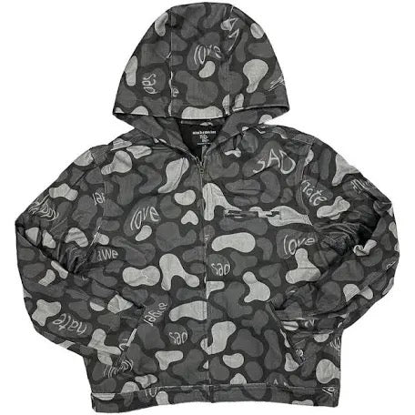 Mixed emotion Carpenter black zip up