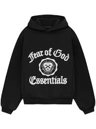 Essential Black Vintage University Hoodie